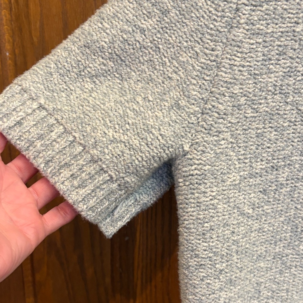 Abercrombie & Fitch Gray & White Cotton Blend Sweater Small Normcore Cottagecore - Picture 5 of 13